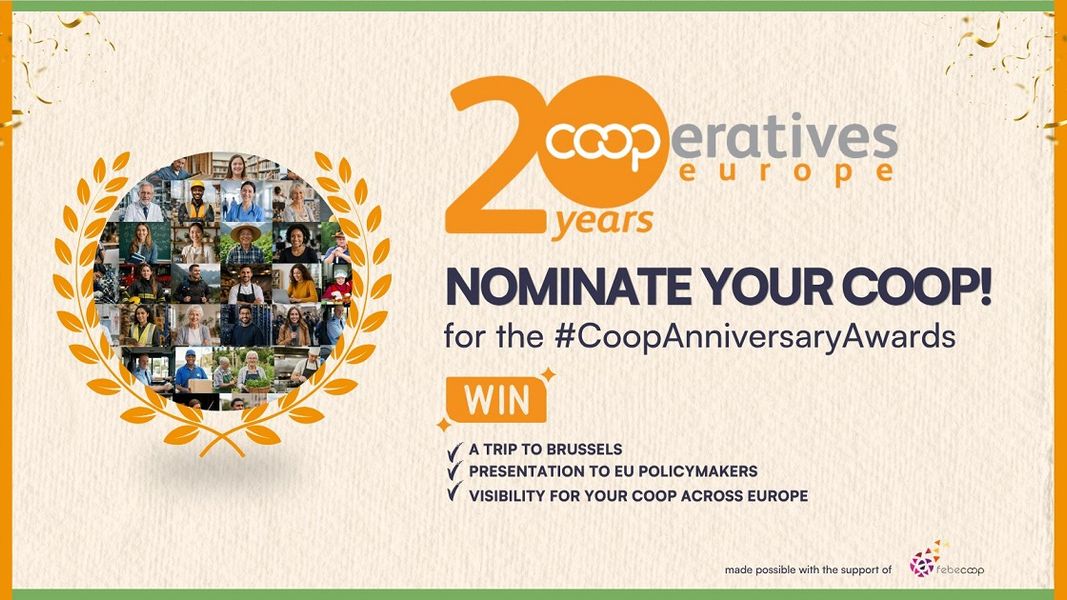 Premis #CoopAnniversaryAwards a les cooperatives i iniciatives cooperatives més inspiradores d'Europa