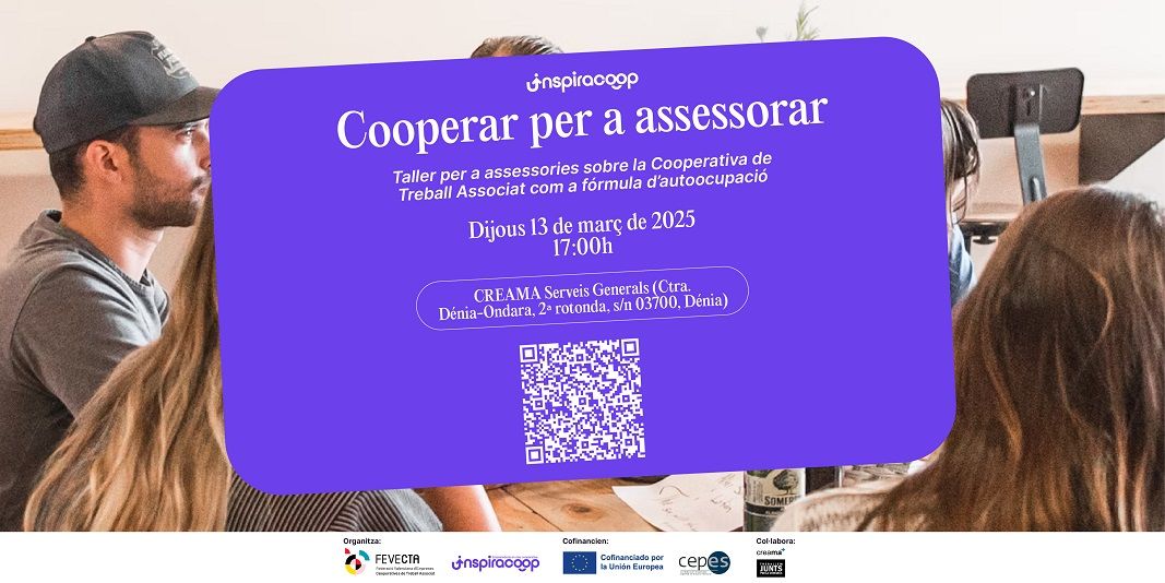 FEVECTA i CREAMA Dénia organitzen una jornada per a professionals de l'assessorament sobre les cooperatives de treball